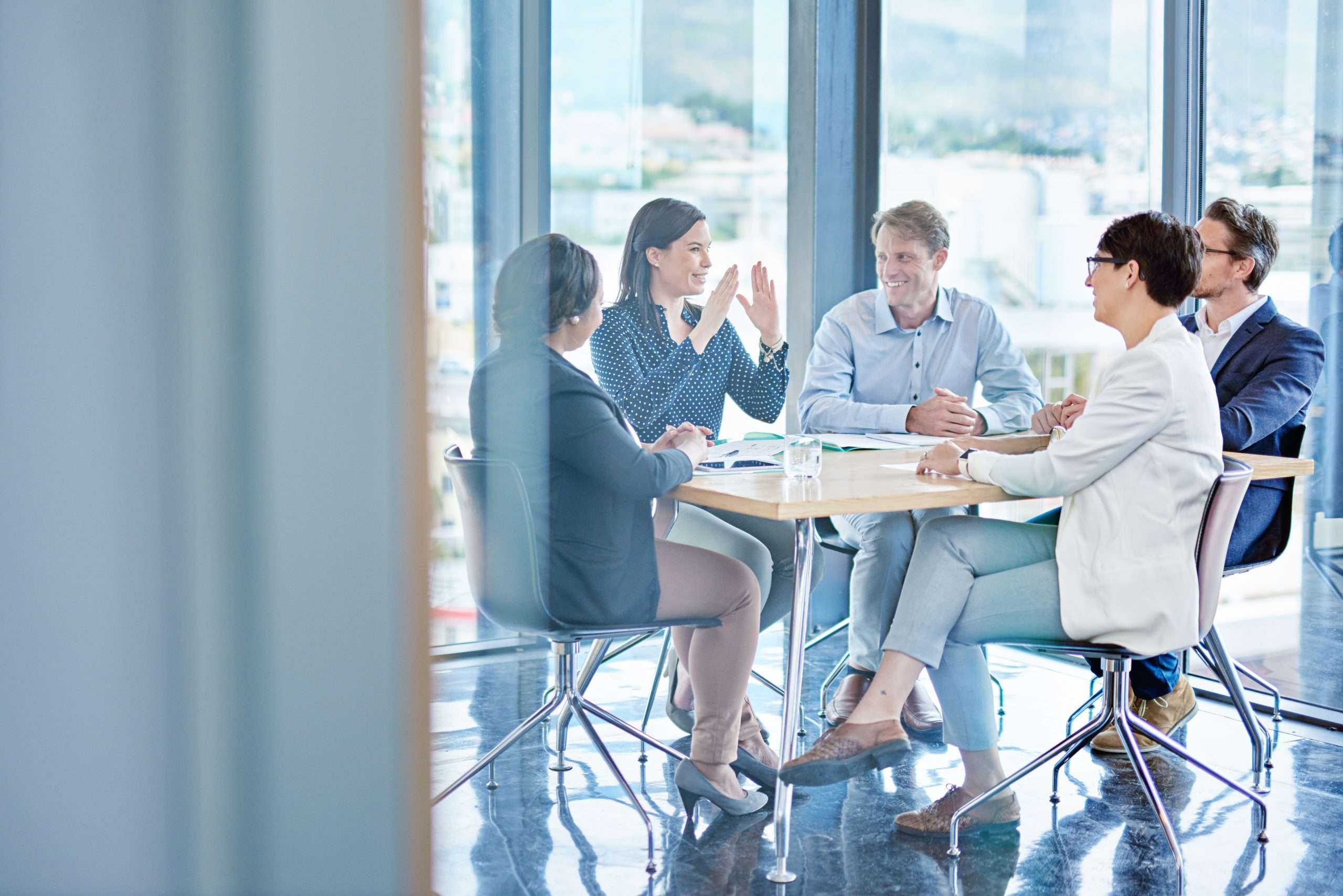 Meeting of great business minds.